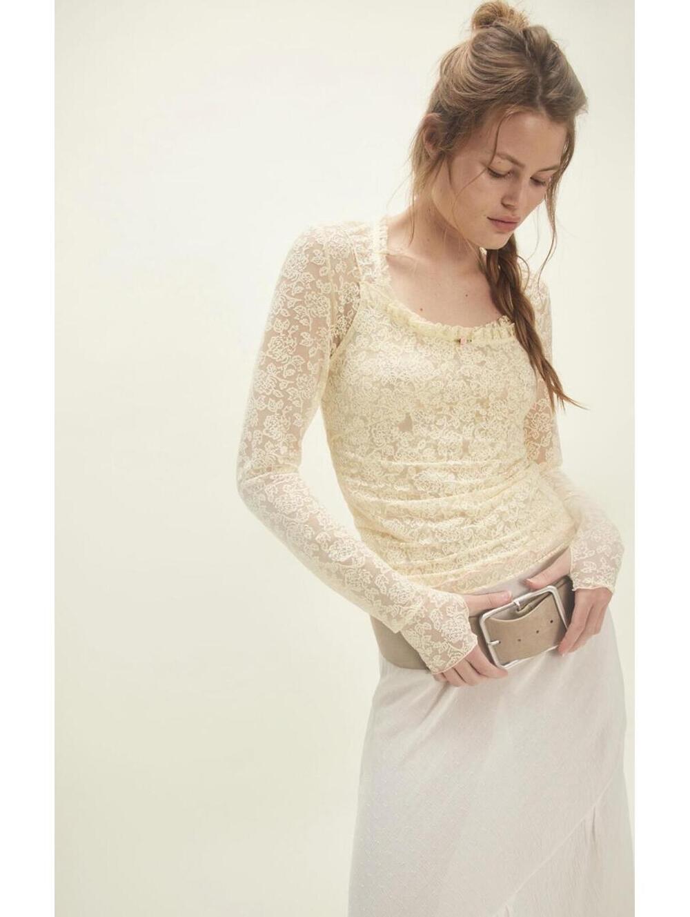 Free People Turning Heads Cami in Butter Yellow, Women's Large, NWT